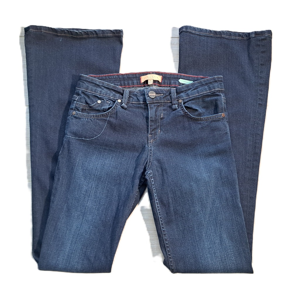 Sanctuary Denim‎ Envy Flare Leg Jeans Dark Wash Indigo Blue Stretch Size 28
